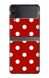 Samsung Galaxy Flip3 5G Hard Case Red Polka Dots