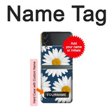 Samsung Galaxy Flip3 5G Hard Case Daisy Blue with custom name