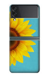 Samsung Galaxy Flip3 5G Hard Case Vintage Sunflower Blue