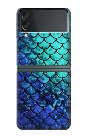 Samsung Galaxy Flip3 5G Hard Case Green Mermaid Fish Scale
