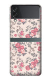 Samsung Galaxy Flip3 5G Hard Case Vintage Rose Pattern