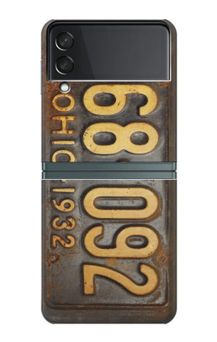 Samsung Galaxy Flip3 5G Hard Case Vintage Car License Plate