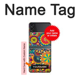 Samsung Galaxy Flip3 5G Hard Case Colorful Pattern with custom name