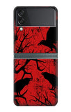 Samsung Galaxy Flip3 5G Hard Case Crow Black Tree