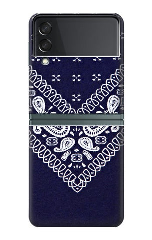 Samsung Galaxy Flip3 5G Hard Case Navy Blue Bandana Pattern