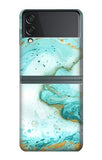 Samsung Galaxy Flip3 5G Hard Case Green Marble Graphic Print