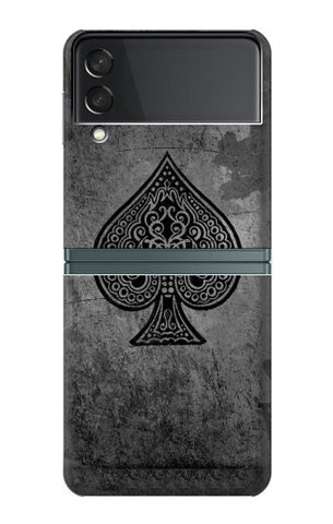 Samsung Galaxy Flip3 5G Hard Case Black Ace Spade