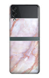 Samsung Galaxy Flip3 5G Hard Case Soft Pink Marble Graphic Print