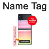 Samsung Galaxy Flip3 5G Hard Case Colorful Rainbow Pastel with custom name