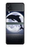 Samsung Galaxy Flip3 5G Hard Case Dolphin Moon Night