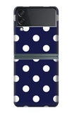 Samsung Galaxy Flip3 5G Hard Case Blue Polka Dot