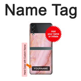 Samsung Galaxy Flip3 5G Hard Case Blood Marble with custom name