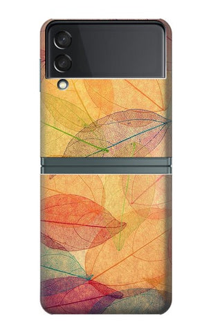Samsung Galaxy Flip3 5G Hard Case Fall Season Leaf Autumn
