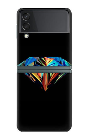 Samsung Galaxy Flip3 5G Hard Case Abstract Colorful Diamond