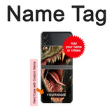 Samsung Galaxy Flip4 Hard Case T-Rex Dinosaur with custom name