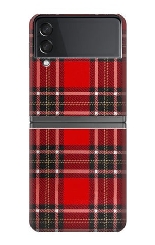 Samsung Galaxy Flip4 Hard Case Tartan Red Pattern