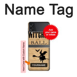 Samsung Galaxy Flip4 Hard Case Vintage Halloween The Witches Ball with custom name