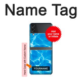 Samsung Galaxy Flip4 Hard Case Blue Water Swimming Pool with custom name