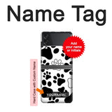 Samsung Galaxy Flip4 Hard Case Dog Paw Prints with custom name