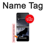 Samsung Galaxy Flip4 Hard Case Dream Catcher Wolf Howling with custom name