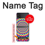 Samsung Galaxy Flip4 Hard Case Colorful Psychedelic with custom name