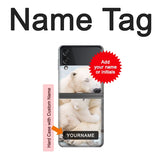 Samsung Galaxy Flip4 Hard Case Polar Bear Hug Family with custom name