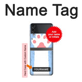 Samsung Galaxy Flip4 Hard Case Cat Paw with custom name