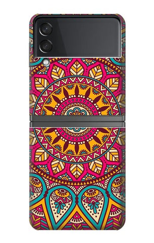 Samsung Galaxy Flip4 Hard Case Hippie Art Pattern