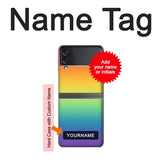 Samsung Galaxy Flip4 Hard Case LGBT Gradient Pride Flag with custom name