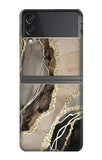 Samsung Galaxy Flip4 Hard Case Marble Gold Graphic Printed