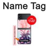 Samsung Galaxy Flip4 Hard Case Pink Pineapple with custom name