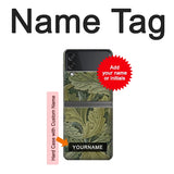Samsung Galaxy Flip4 Hard Case William Morris Acanthus Leaves with custom name