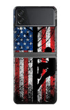 Samsung Galaxy Flip4 Hard Case Electrician Lineman American Flag