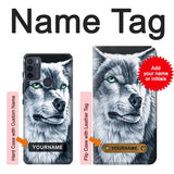 Motorola Moto G50 Hard Case Grim White Wolf with custom name