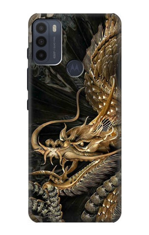 Motorola Moto G50 Hard Case Gold Dragon
