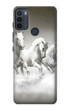 Motorola Moto G50 Hard Case White Horses