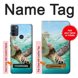 Motorola Moto G50 Hard Case Ocean Sea Turtle with custom name