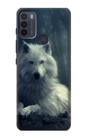 Motorola Moto G50 Hard Case White Wolf