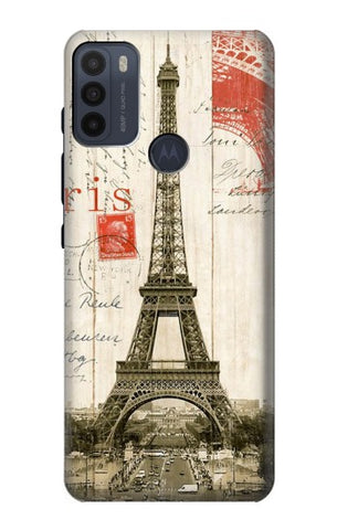 Motorola Moto G50 Hard Case Eiffel Tower Paris Postcard