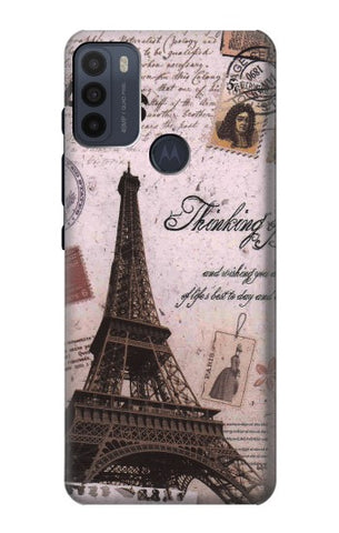 Motorola Moto G50 Hard Case Paris Postcard Eiffel Tower