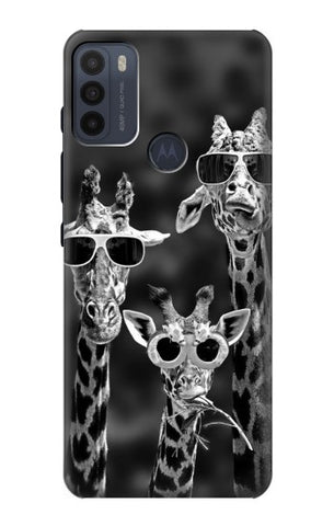 Motorola Moto G50 Hard Case Giraffes With Sunglasses