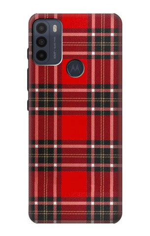 Motorola Moto G50 Hard Case Tartan Red Pattern