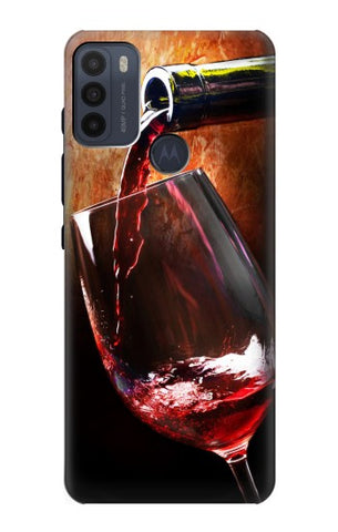 Motorola Moto G50 Hard Case Red Wine Bottle And Glass