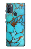 Motorola Moto G50 Hard Case Aqua Turquoise Rock