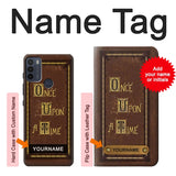 Motorola Moto G50 Hard Case Once Upon a Time Book Cover with custom name