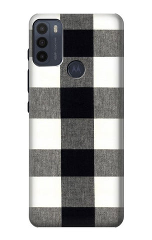 Motorola Moto G50 Hard Case Black and White Buffalo Check Pattern