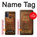 Motorola Moto G50 Hard Case Holy Bible 1611 King James Version with custom name