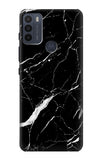 Motorola Moto G50 Hard Case Black Marble Graphic Printed