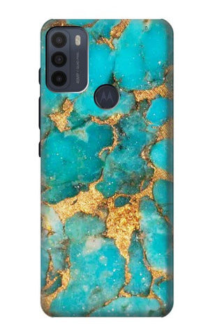 Motorola Moto G50 Hard Case Aqua Turquoise Stone