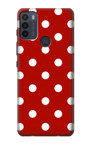 Motorola Moto G50 Hard Case Red Polka Dots